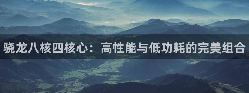 德国500彩票网集团：骁龙八核四核心：高性能与低功耗的完美组合