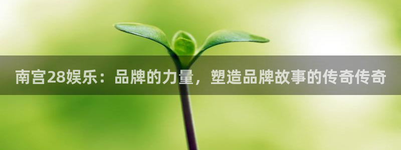 500彩票网4平台注册：南宫28娱乐：品牌的力量，塑造品牌故事的传奇传奇
